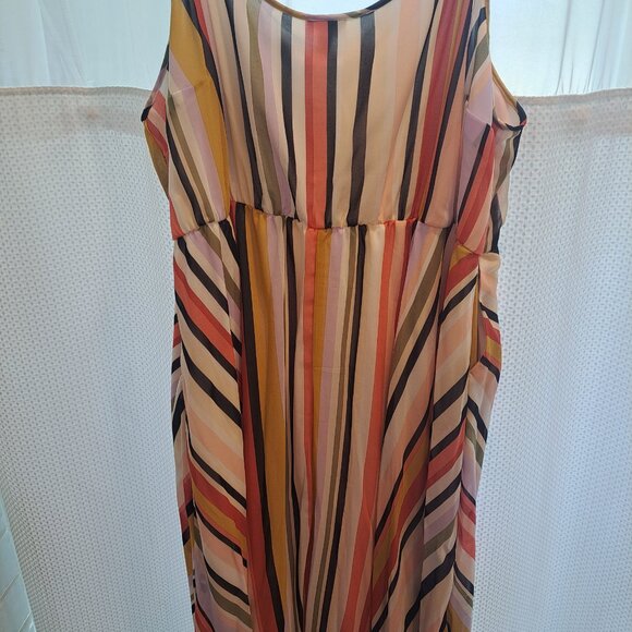 NWT Torrid Midi Chiffon Multicolored Dress Size 3 - Picture 3 of 10
